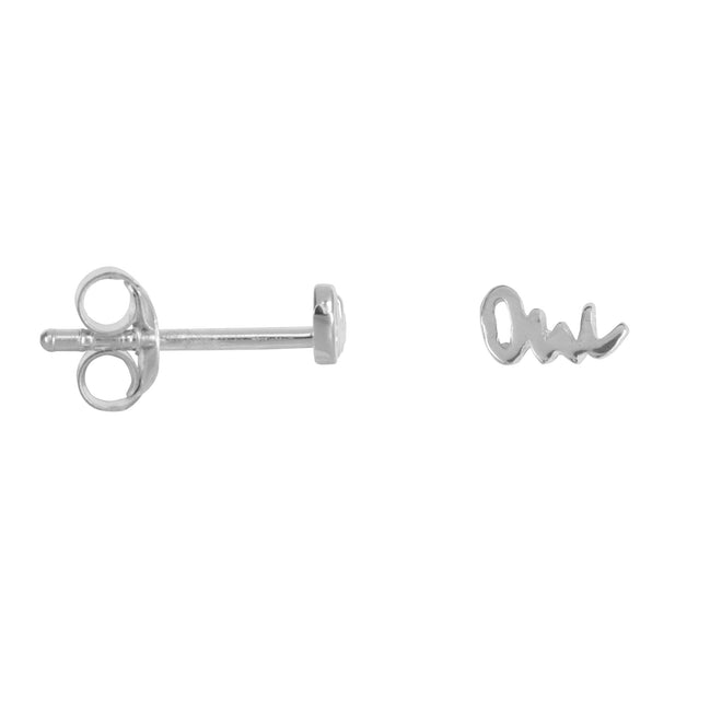 E2325 Silver Small Oui Stud Earring Silver