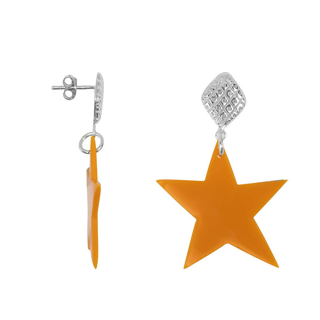 Vintage Stud with Star Earring Silver OKER