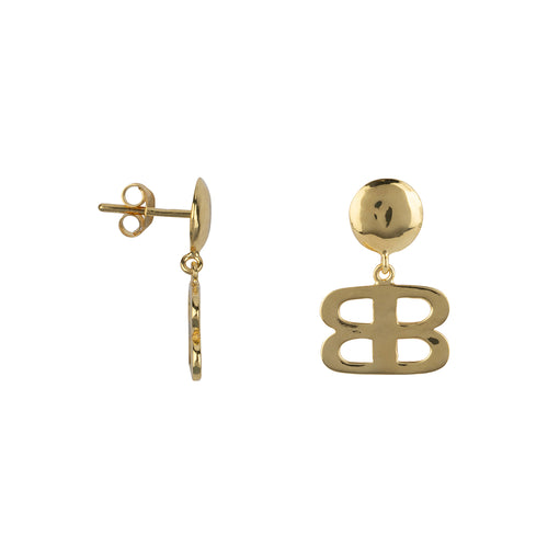 Hammered BB Stud Earring
