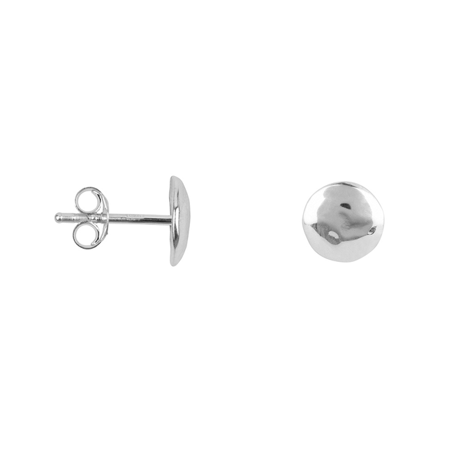 Hammered Small Dot Stud Earring