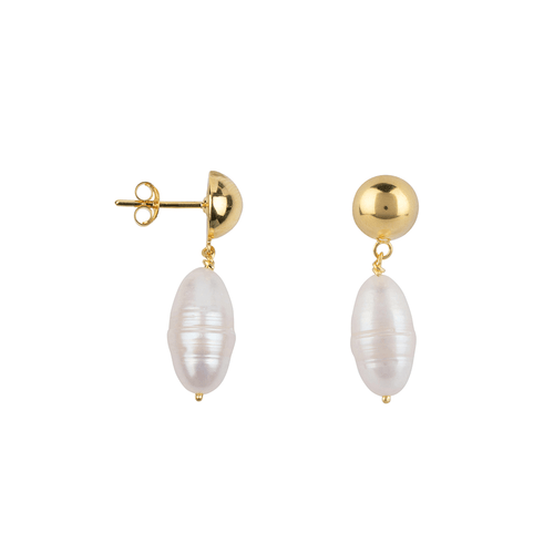 Ball Pearl Stud Earring