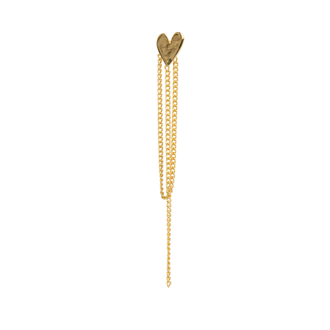 Heart Chain Stud Earring (one piece)