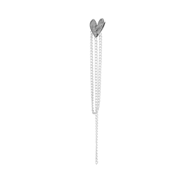 Heart Chain Stud Earring (one piece)
