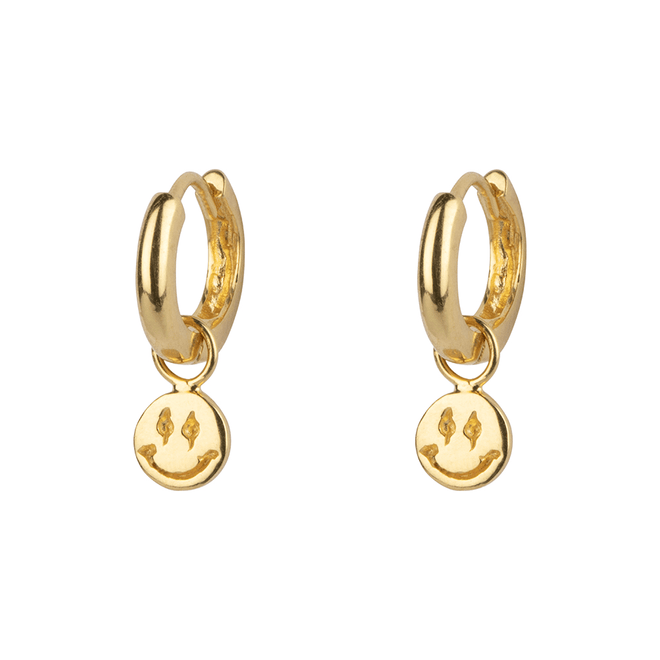 Smiley Small Hoop Earring