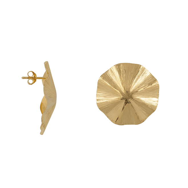 Ribbed Umbrella Stud Earring