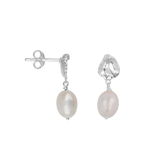 Mini Oyster Stud Pearl Earring