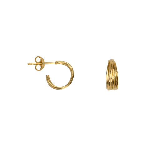 Hammered Multiple Hoop Small
