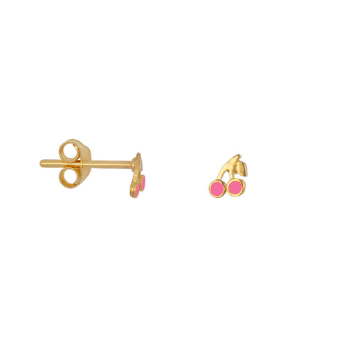 Mini Cherry Stud Earring Light Pink