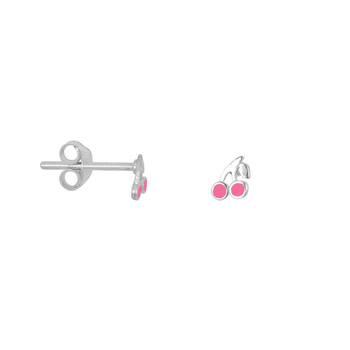 Mini Cherry Stud Earring Light Pink