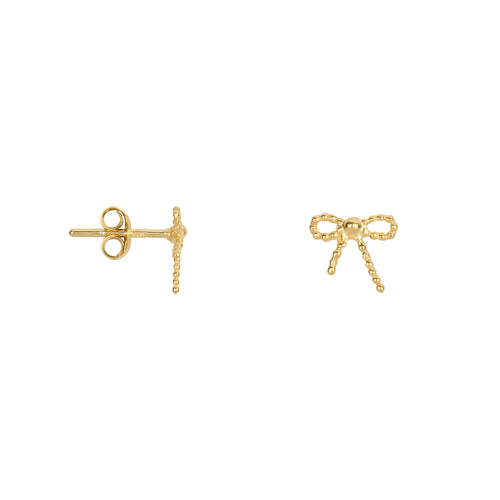 Mini Dotted Bow Stud Earring