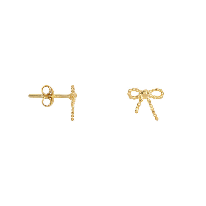 Mini Dotted Bow Stud Earring