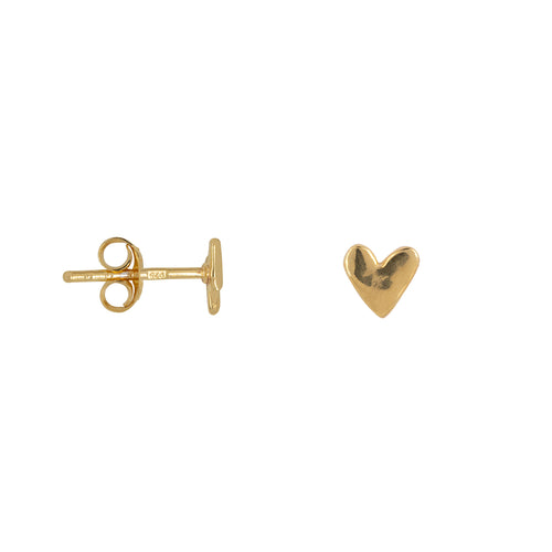 Mini Heart Stud Earring Plain