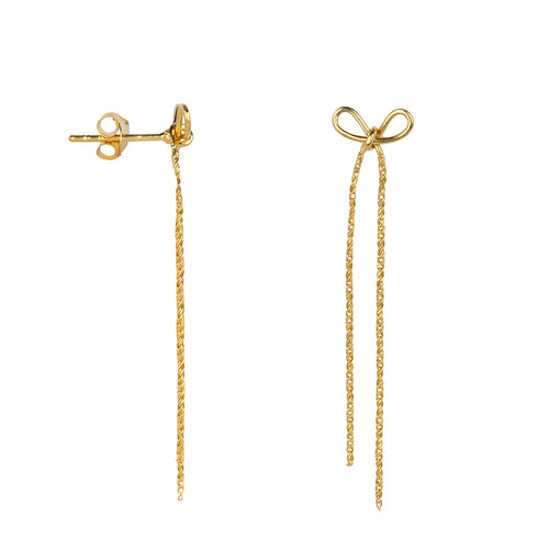 Bow Long Stud Earring