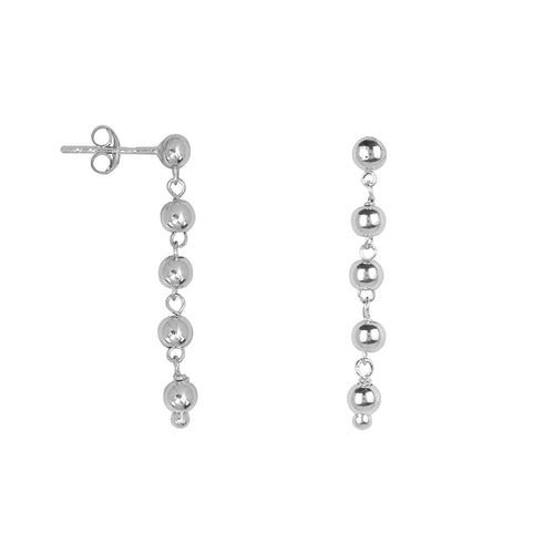 Five Balls Chain Stud Earring