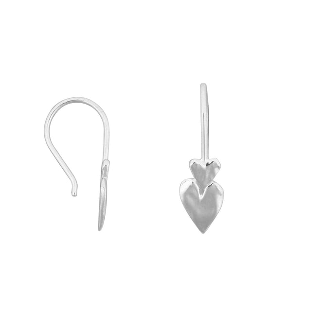 Double Heart Hook Earring