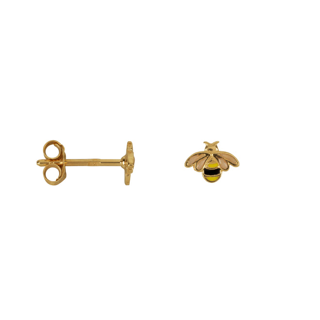 Mini Bee Enamel Stud Earring