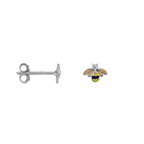Mini Bee Enamel Stud Earring