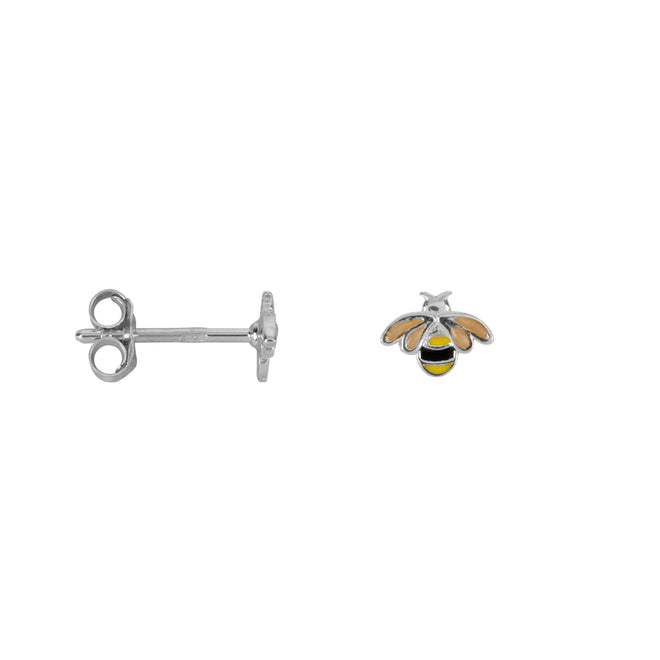 Mini Bee Enamel Stud Earring