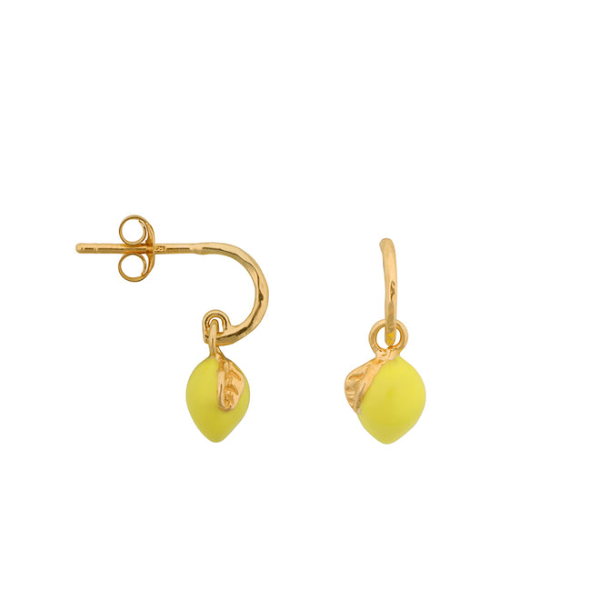 Lemon Stud Hoop Earring
