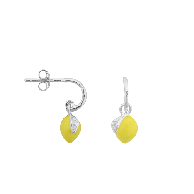Lemon Stud Hoop Earring