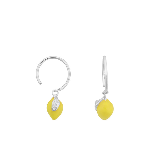 Lemon Stud Open Ring Earring