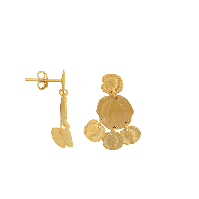 Ten Cent with Small Cents Stud Earring