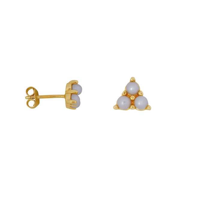 Triplet Pearls Stud Earring (one piece)