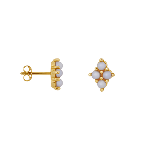 Four Pearls Stud Earring (one piece)