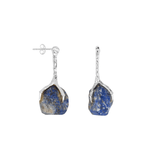 Claw Stud Lapiz Lazuli Earring (one piece)