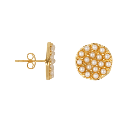 Large Pearls Round Stud Earring