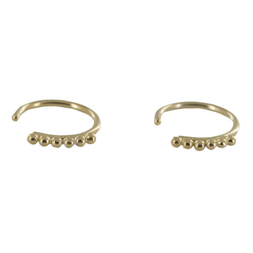 Dotted Ring Earring Gold Plated