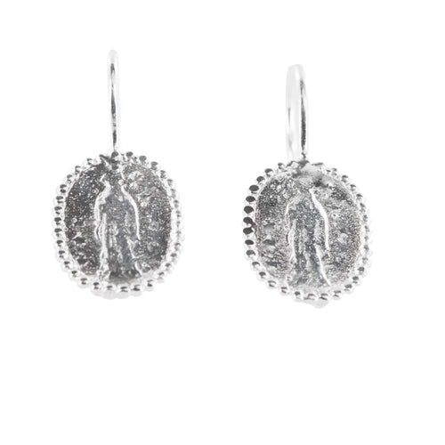 Oval Maria Coin Hook Earring