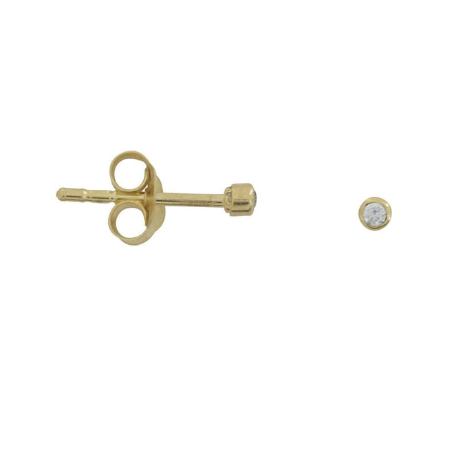 E844 Gold REBELLION EARRING White Zirkonia Stud Earring 22,95 euro