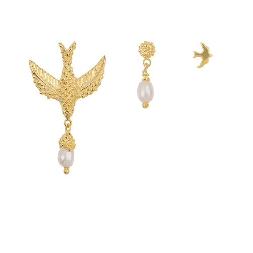 E906 Silver EARRING Bird Mix Silver (three pieces) 59,95 euro