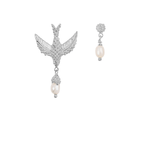 E906a Silver EARRING Bird Pearl Earring Silver 49,95 euro