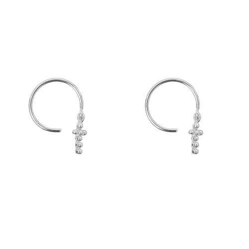 E931 Silver EARRING Dotted Cross Ring Earring Silver 29,95 euro