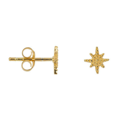 E938 Gold EARRING Dotted Flash Star Stud Earring Gold Plated 24,95 euro