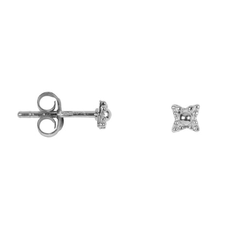 E977 Silver EARRING Antique Dotted Stud Silver 22,95 euro