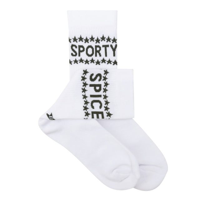 Sock White with Antracite Stars