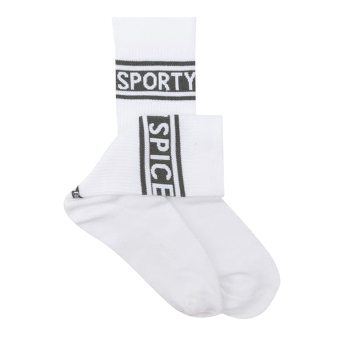 Sock White Antracite Sporty Spice Stars