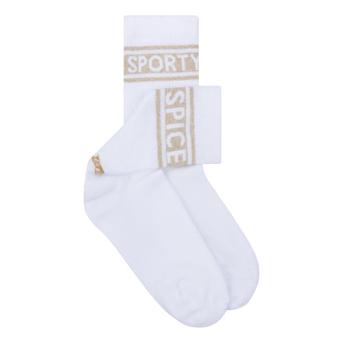 Sock White Gold Sporty Spice Stripes