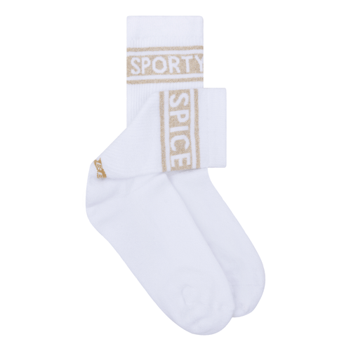 Sock White Gold Sporty Spice Stripes