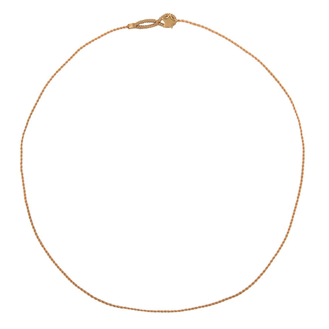 N2306 Gold Silk Rope Necklace Gold