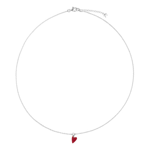 Red Heart Necklace 39 cm