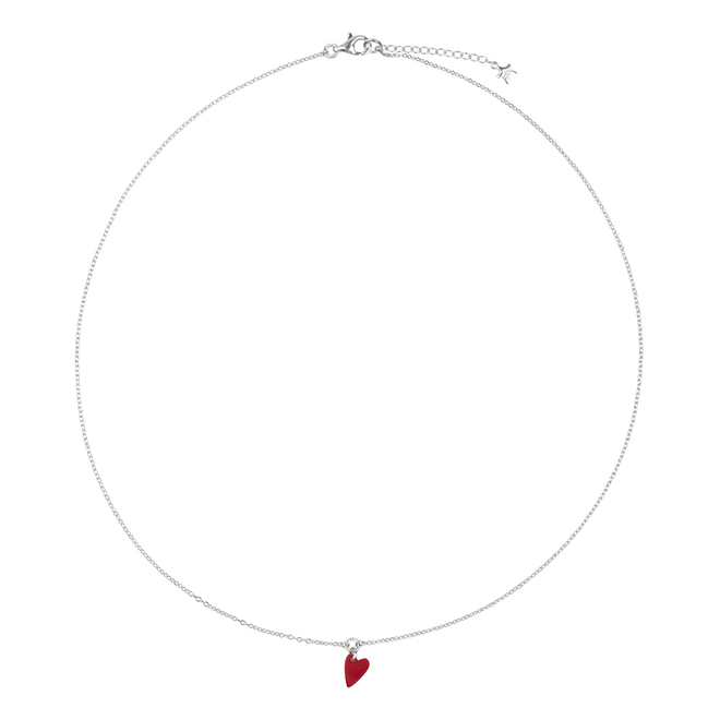Red Heart Necklace 39 cm
