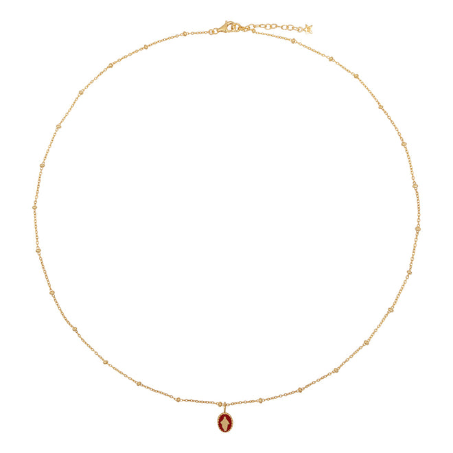 Maria Necklace Emaille Red