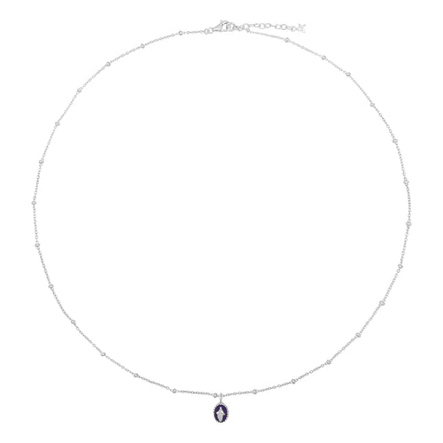 Maria Necklace Emaille Purple