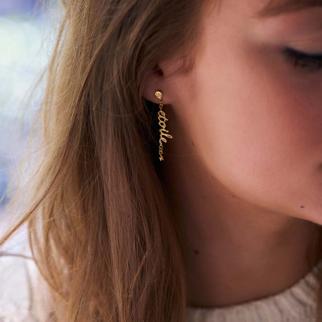 Asymetric Etoile Stud Earring