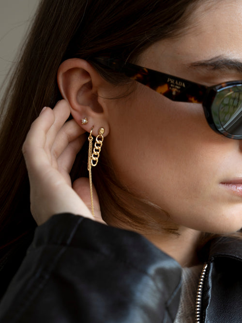 Hoop Chains Stud Earring