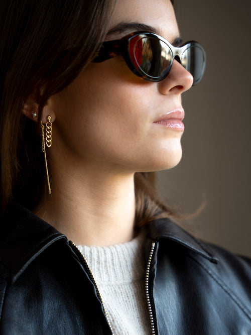 Hoop Chains Stud Earring